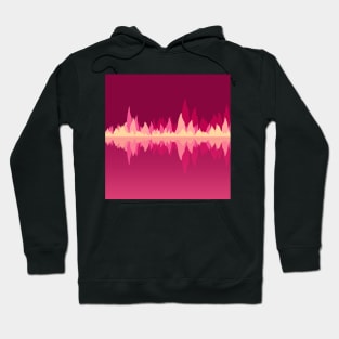 Magenta Audio Wave Mountains Hoodie